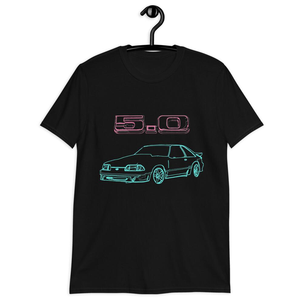 Neon 80s Camaro Shirt | Retro Synthwave Muscle Car Graphic Tee L