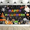 Spooky Cartoon Halloween Backdrop Cute Cat Ghost Happy Halloween Banner Halloween Backgrounds for Kid Photography Party Supplies325