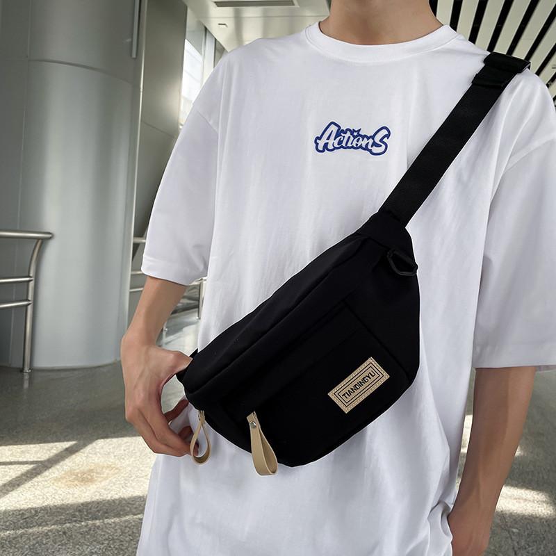 Capacity Large Chest Bag Simple Waist Bag Sports Mens Womens Shoulder Bag