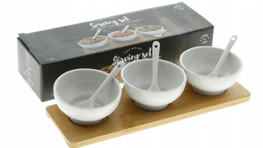 SAUCE BOATS, DIP CONTAINERS, 3-PIECE SET