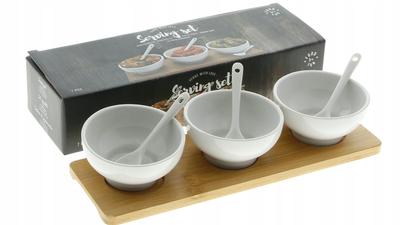 SAUCE BOATS, DIP CONTAINERS, 3-PIECE SET