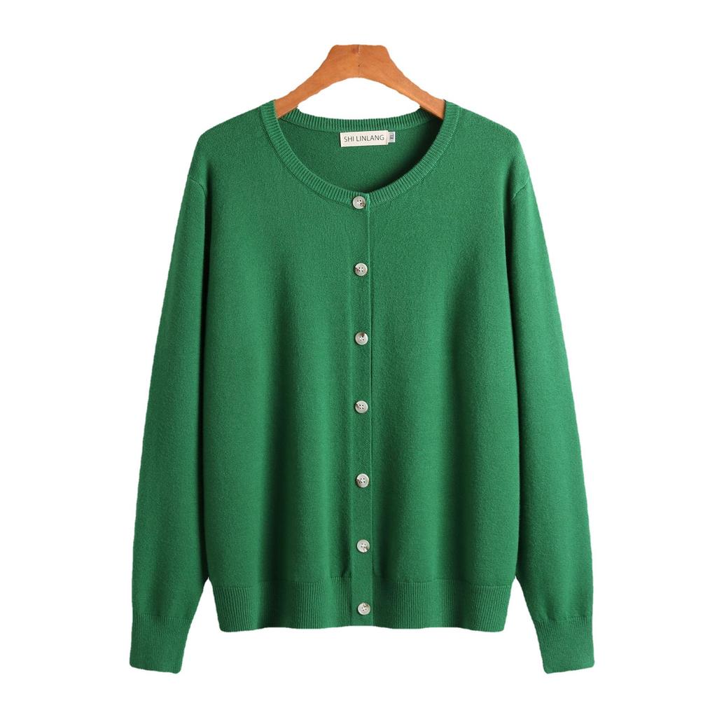 Damen Strickjacken Pullover Leichte Frühling Herbst Outfits Business Casual Weiche Oberteile Langarm Knopfleiste Pullover Rundhalsausschnitt Cardigan für Damen