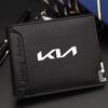 PODV6 Leather Credit Card Purse Portable Holder Car Emblem Wallet For Kia Rio K5 K9 Ceed Sportage Cerato Soul Sorento Picanto Optima