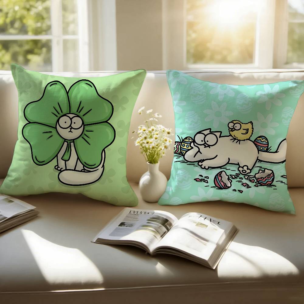 Kawaii S-Simons Cat B Cushion Cover Pillow Case Sofa And Living Room Decorative Cushion Covers Dust-Proof And Mite-Proof