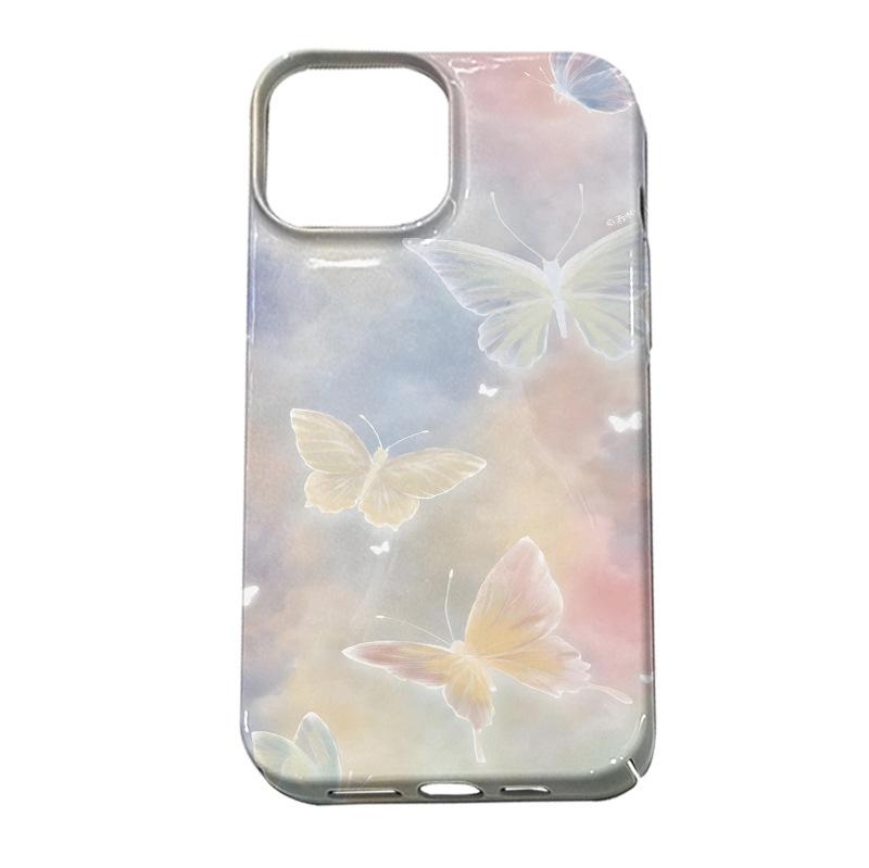 TEMU hot-selling ins wind gradual change cloud butterfly iPhone protective cover apple 17pro light and thin anti-drop film shell