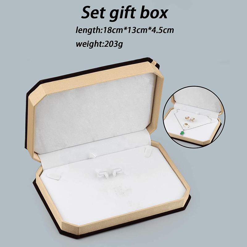Velvet Display Jewelry Gift Box Jewelry Packing Case For Rings Bracelets Necklaces Sets Exquisite Bow Octagon Jewelry Box