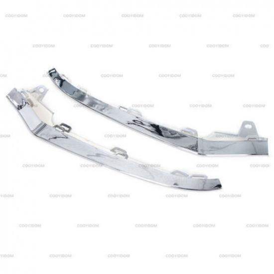 Front Bumper Chrome Trim Molding Pair For 2014 Mercedes-Benz W212 E-Class E350