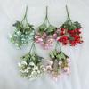 Artificial Jasmine Flowers 5 Branches 20 Blossoms Silk Flower Bouquet For Weddings Decor Photography Props And Office Decoration