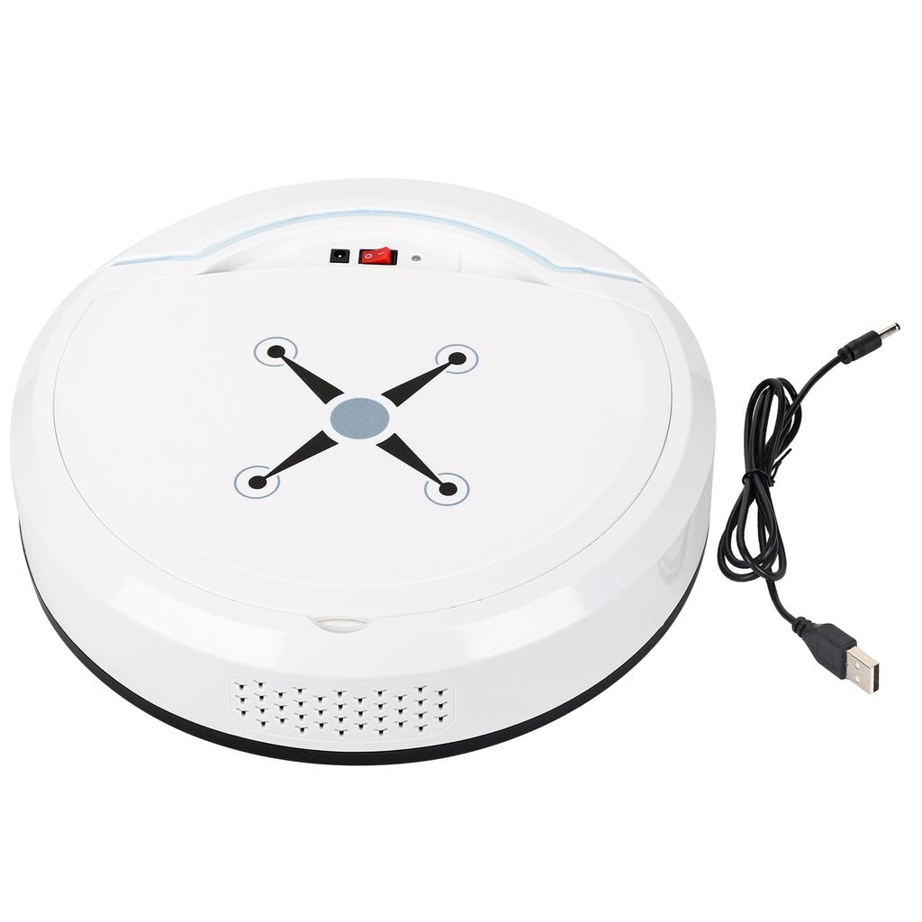 USB Rechargeable Automatic Smart Robot Vacuum Floor Cleaner Household Sweeping Machine Black