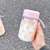 Bowknot Plastic Water Cup Student Portable Cold Drink Cup Coffee Juice Milk Portable Large Capacity Water Cup