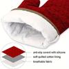 6pcs Oven Mitts and Pot Holders,Kitchen Oven Glove High Heat Resistant 500 Degree Extra Long Oven Mitts and Potholder with Non-Slip Silicone Surface