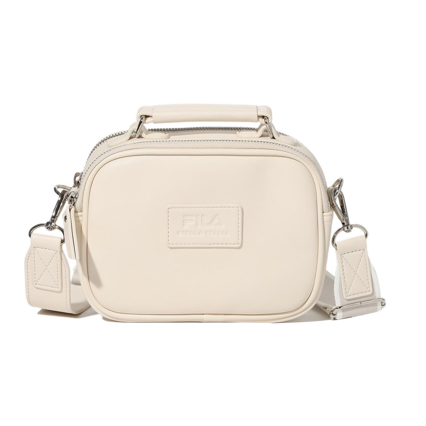FILA Sports Leisure Polyurethane Shoulder Crossbody Bag Regular Women bags Off-White FS3BCF5332F-CRM Ecru