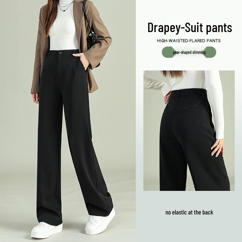 Spring 2025 Women s Black Wide & Narrow Leg Suit Pants S