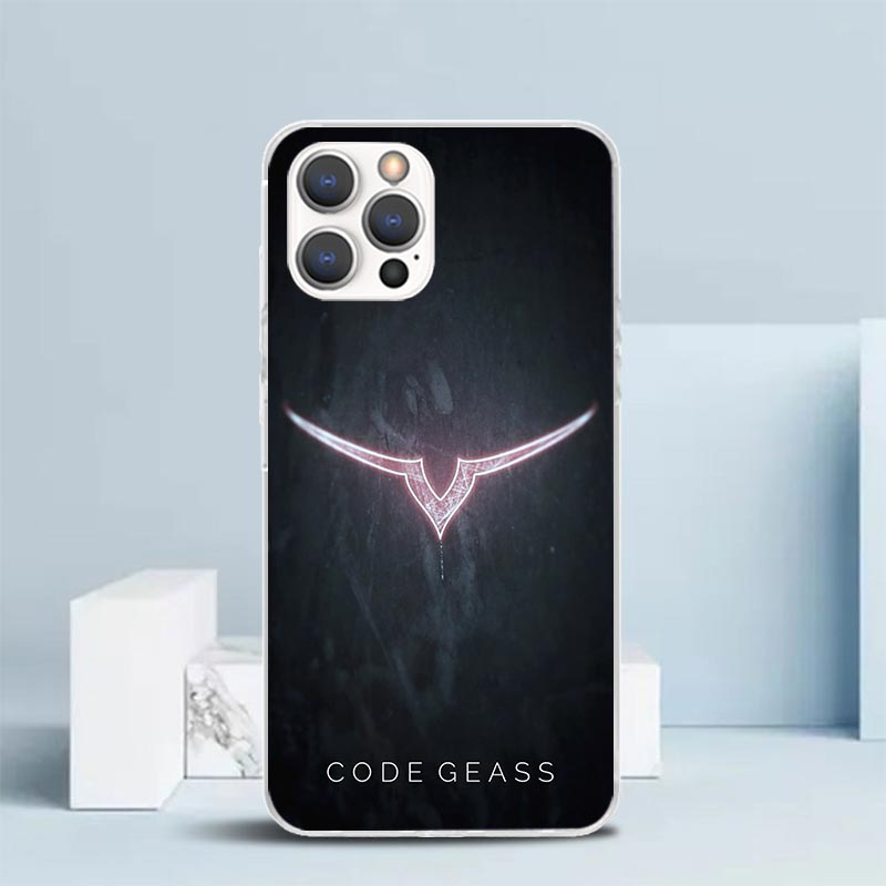 Code Geass Anime Soft Cover for iPhone 16 17 Air 15 14 Pro Max 16E Phone Case 13 Mini 12 11 7 SE 8 Print Pattern Fit Cases 16 17