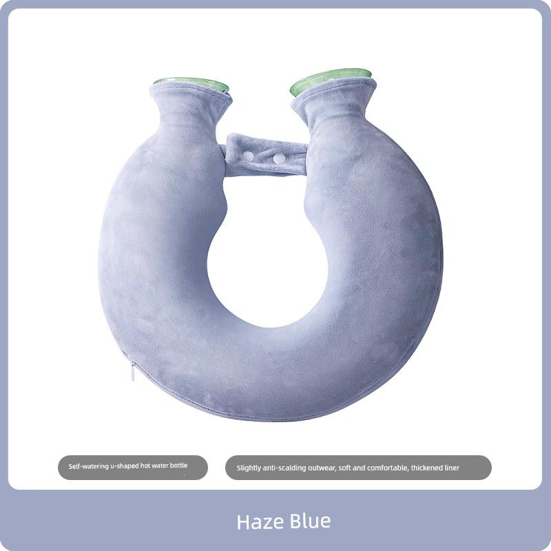 Hot Water Bottle, Water-Filled Warm Water Bag, U-Shaped Heating Pad, Neck Heating Pad for Bed, Special for Girls, Hot Water Neck Protection Bag