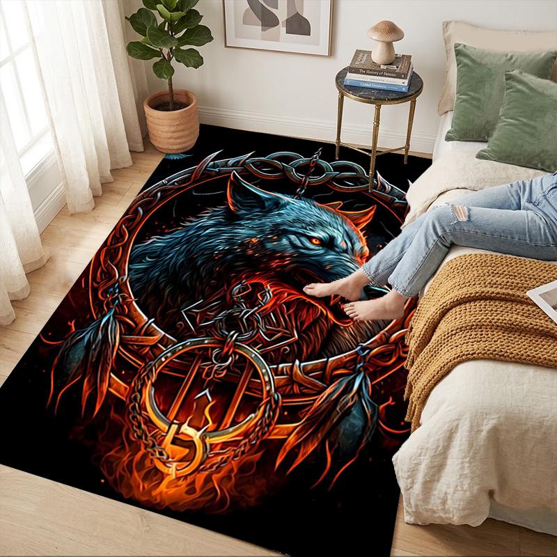 Wolf Spirit Living Room Nonslip Area Rug Soft Carpet For Bedroom Game Playroom Sofa Office Home Decor Doormat Christmas Gift C926569