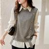 Trendy Cross-Border Knitwear: Slimming Casual Vest for Spring & Autumn - Internet Celebrity Style, Age-Reducing Fashion