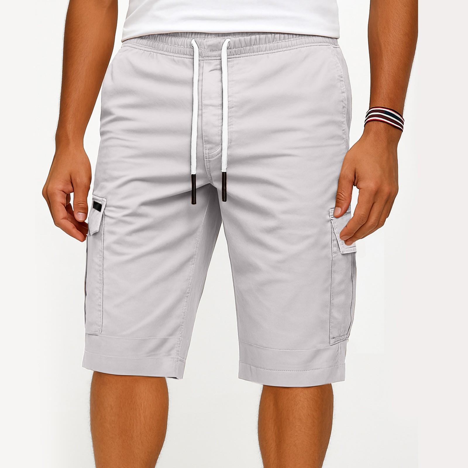 

Men s Sports Pocket Workwear Casual Loose Shorts Casual Jogging Shorts XL білий