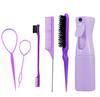 Black Hairdressing Set, Spray Bottle, Hair Comb, Eyebrow Brush, Hair Styling Set, Home Use