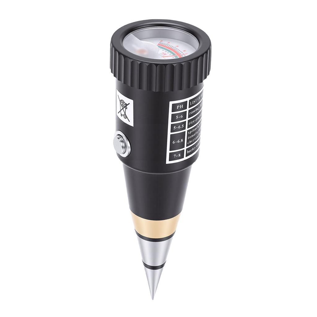 2 in 1 Cone PH Soil Tester Stainless Steel PH Humidity Soil Meter for Garden Farm Lawn Care