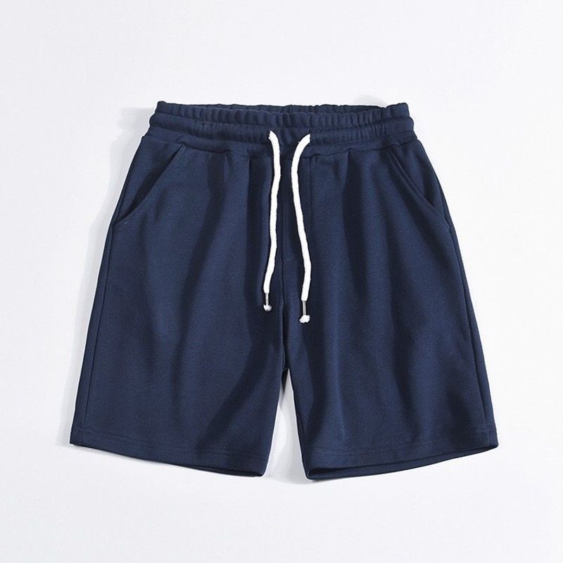 Export Balance Cargo with Logo Cut off Men Terry Cotton Shorts Summer Loose Sports and Leisure Export Parka Beach Shorts