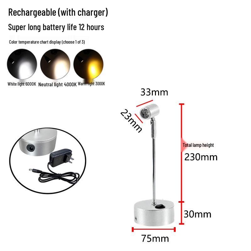 Wireless Jewelry Display Spotlight with Battery