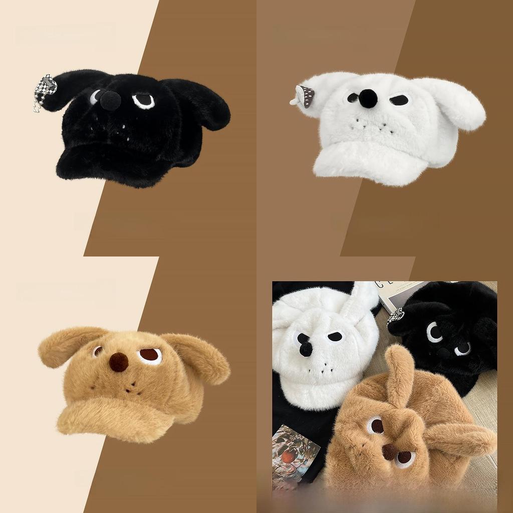 Boze Kleine Hond Pluche Oor Cartoon Honkbalpet Voor Kinderen Winter Warmte