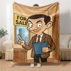 Mr Bean Property Flannel Blanket Super Soft Warm Cozy Blanket For Sofa Bed Office Travel Allseason Home Decor Gift