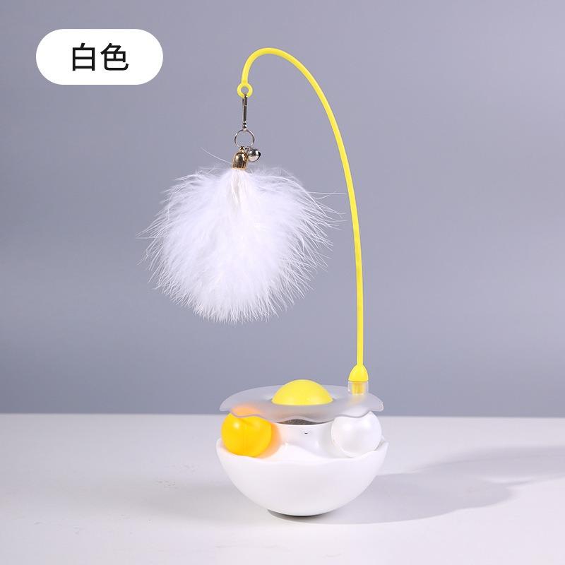 Tumbler Cat Toy Teaser Stick Mint Ball Bell Interactive Cat Pet Supply