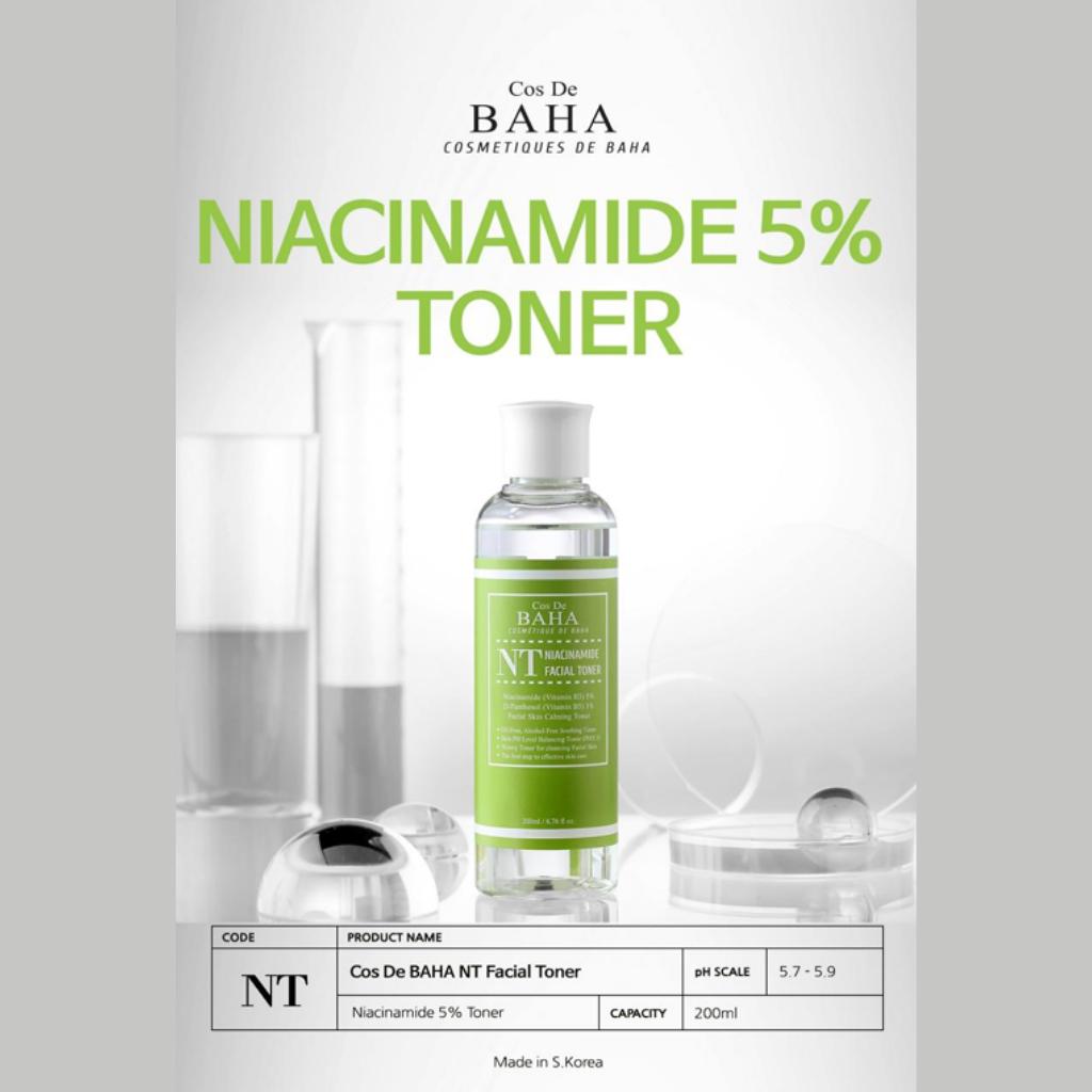 

Cos De BAHA - Niacinamide 5% Toner 200ml (NT)