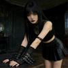 Adjustable Rock Style Lace Arm Protector With Embellished Design For Wrist Support And Stylish Defense