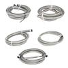AN4 AN6 AN8 AN10 AN12 Fuel Line Hose,Nylon Braided Fuel Line Hose with Stainless Steel Mesh Reinforce Black