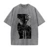 Hot Anime Black Clover Asta Print T-shirt Men Women Tshirts Short Sleeve Cotton Clothing Retro Washed T Shirt Harajuku Male Tops