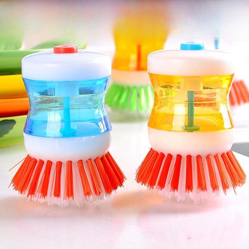 Automatic Liquid-Filling Ball Brush: Gentle, Hydraulic Pot & Dish Cleaner for Easy Kitchen Use Without Hand Strain.