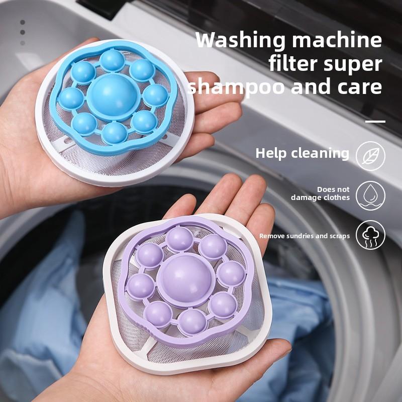 4 Pcs Household Washing Machine Lint Remover Floating Dirt Remover Filter Bag Lint Filters