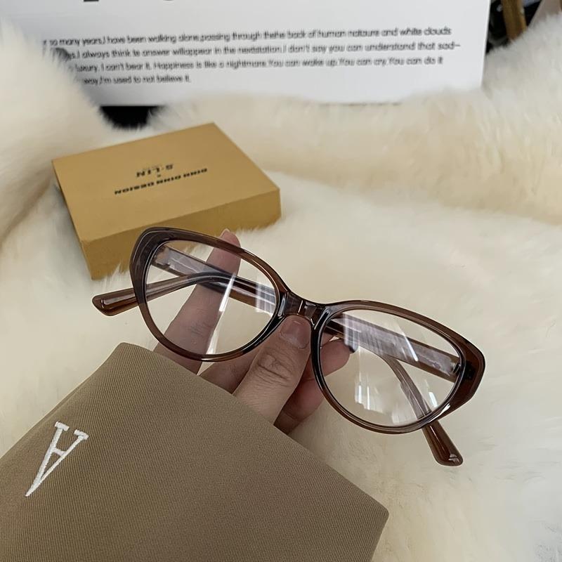 Chic Cat Eye Blue Light Blocking Glasses In Tea Brown Anti-Eyestrain for Comfortable Fit Ideal for Office Gaming Everyday Use