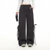 UNIFREE Drawstring Pleated Wide-Leg Casual Pants