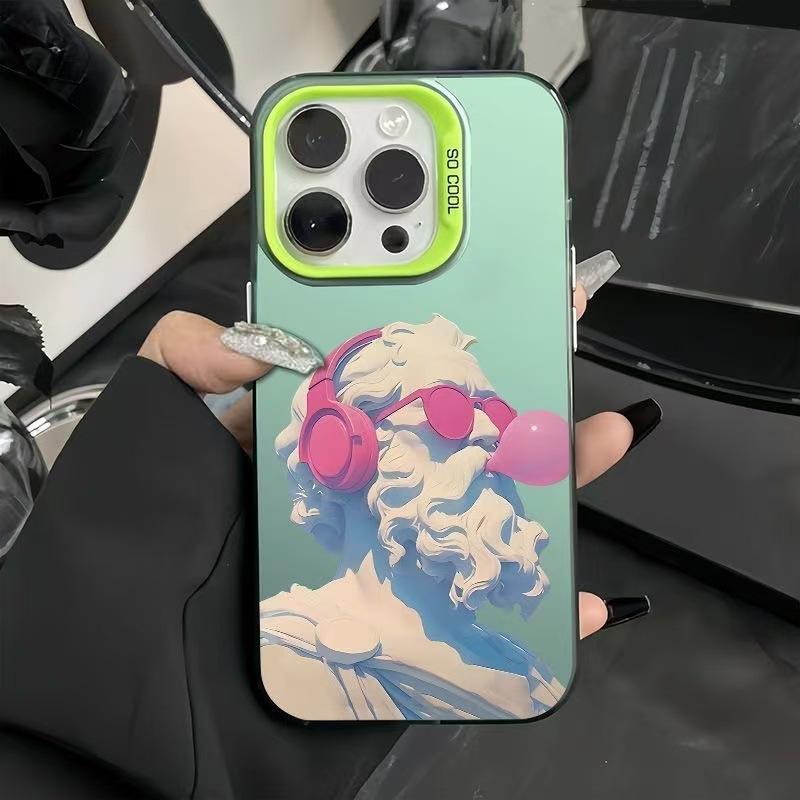 Personality statue applies to Apple 16Promax mobile phone case iPhone15Pro funny 14Pro creative 17 new models