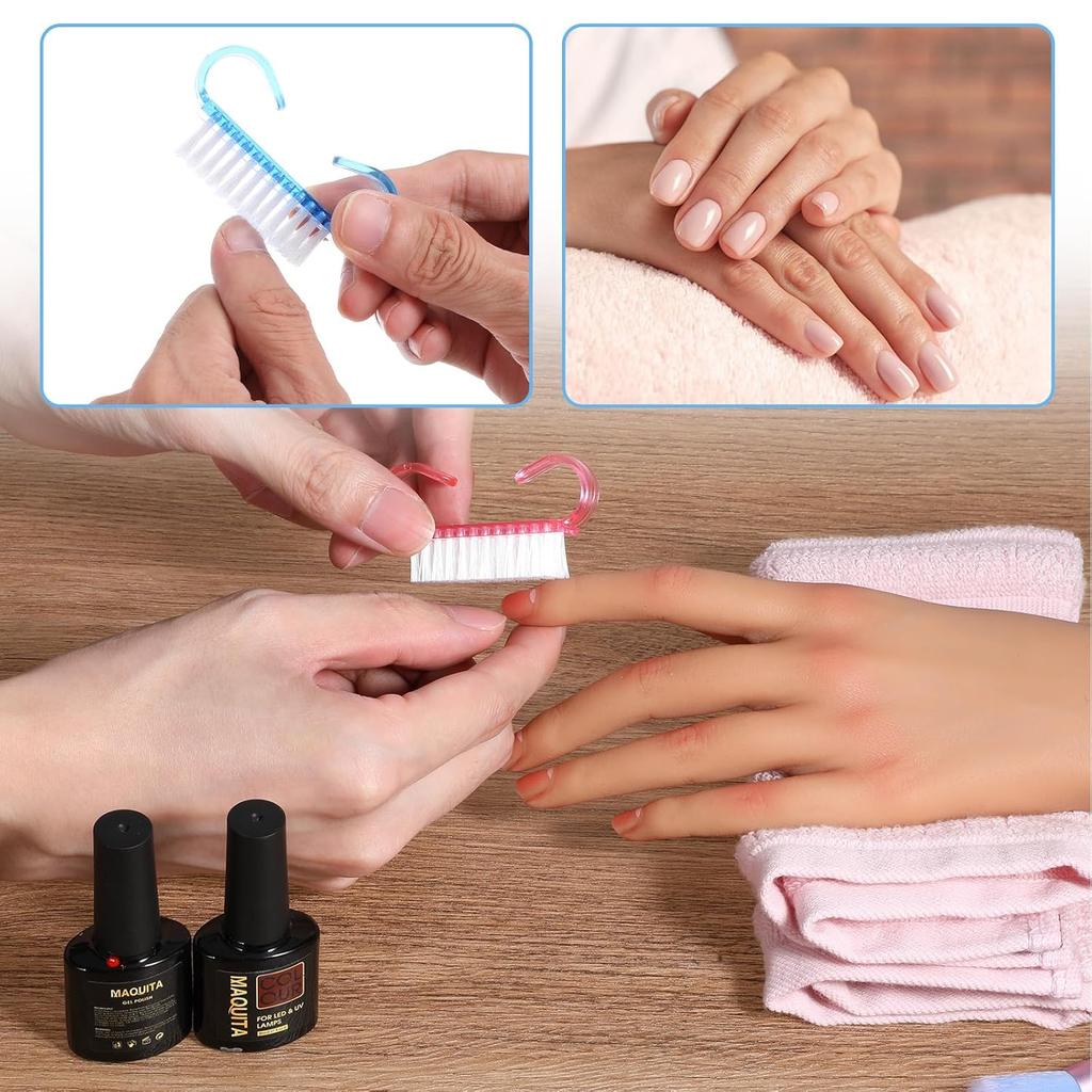 20 SZT Pędzel do Paznokci do Czyszczenia Paznokci u Rąk, Nylonowy Pędzel do Czyszczenia Paznokci, Mały Pędzel Szorujący do Paznokci, Pędzel do Paznokci z Uchwytem do Chwytania Cleaner do Paznokci u Rąk