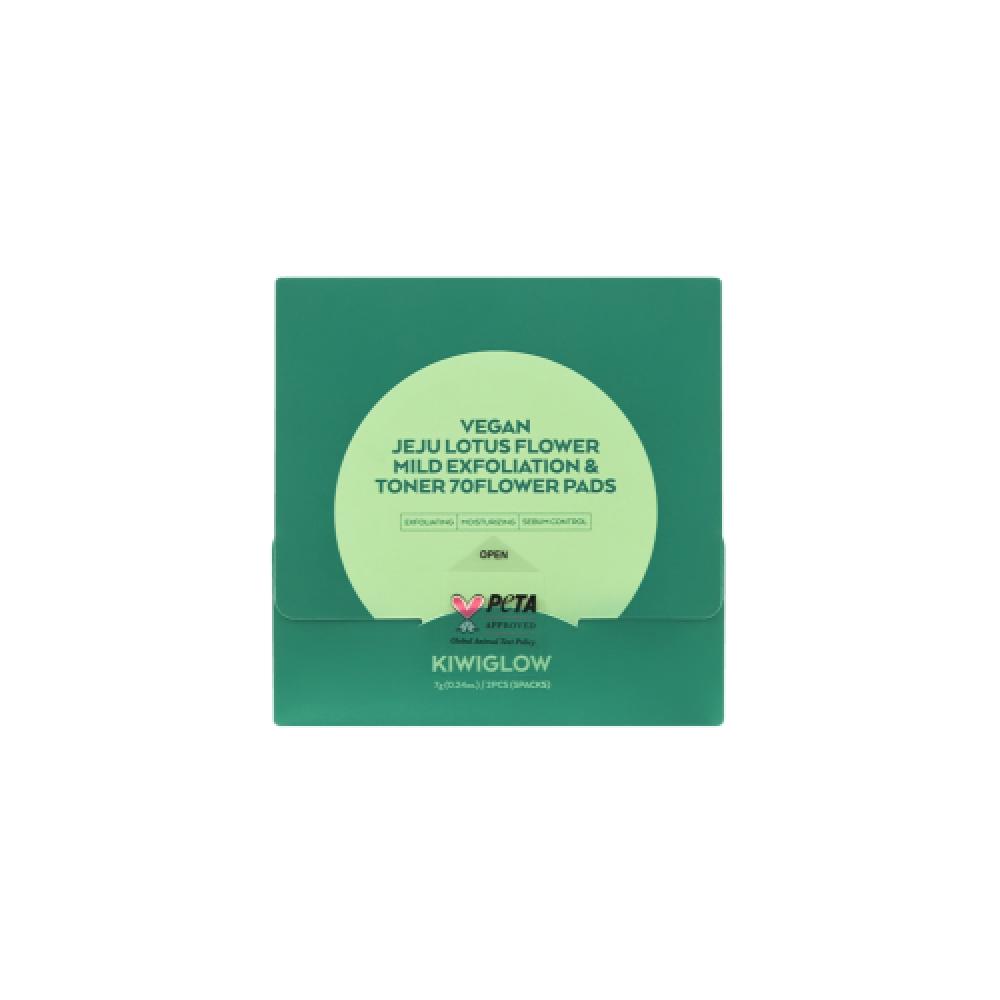 

Kiwiglow Vegan Jeju Lotus Toner Pad 2pcs [5 Sheets] NONE