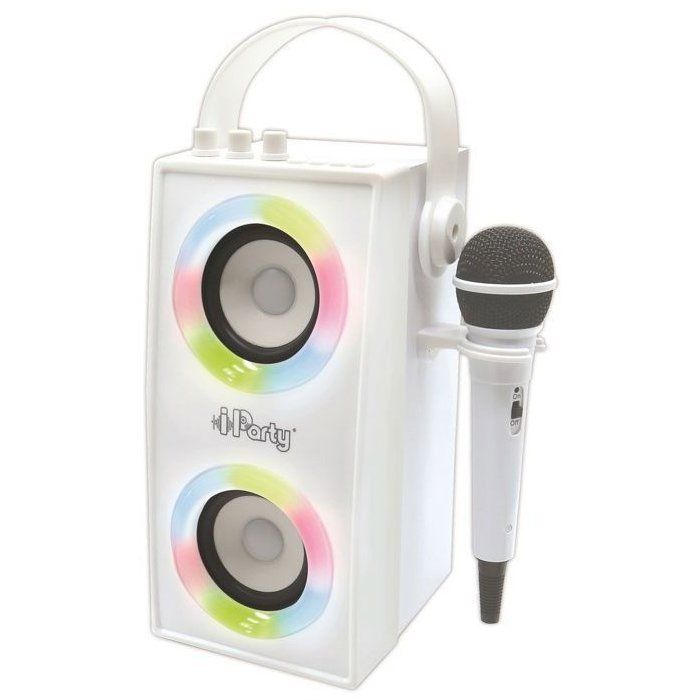 Lexibook iParty Enceinte Bluetooth portable avec microphone et effets lumineux Blanc - Image 7