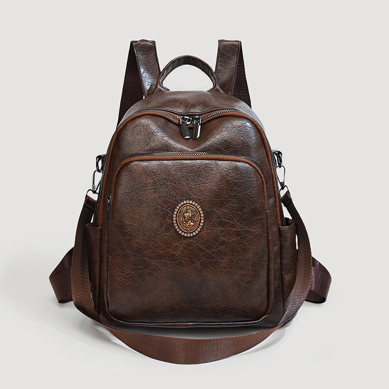 

Рюкзак, Женская сумка, Модная и стильная сумка большой вместимости, Школьный рюкзак коричневый