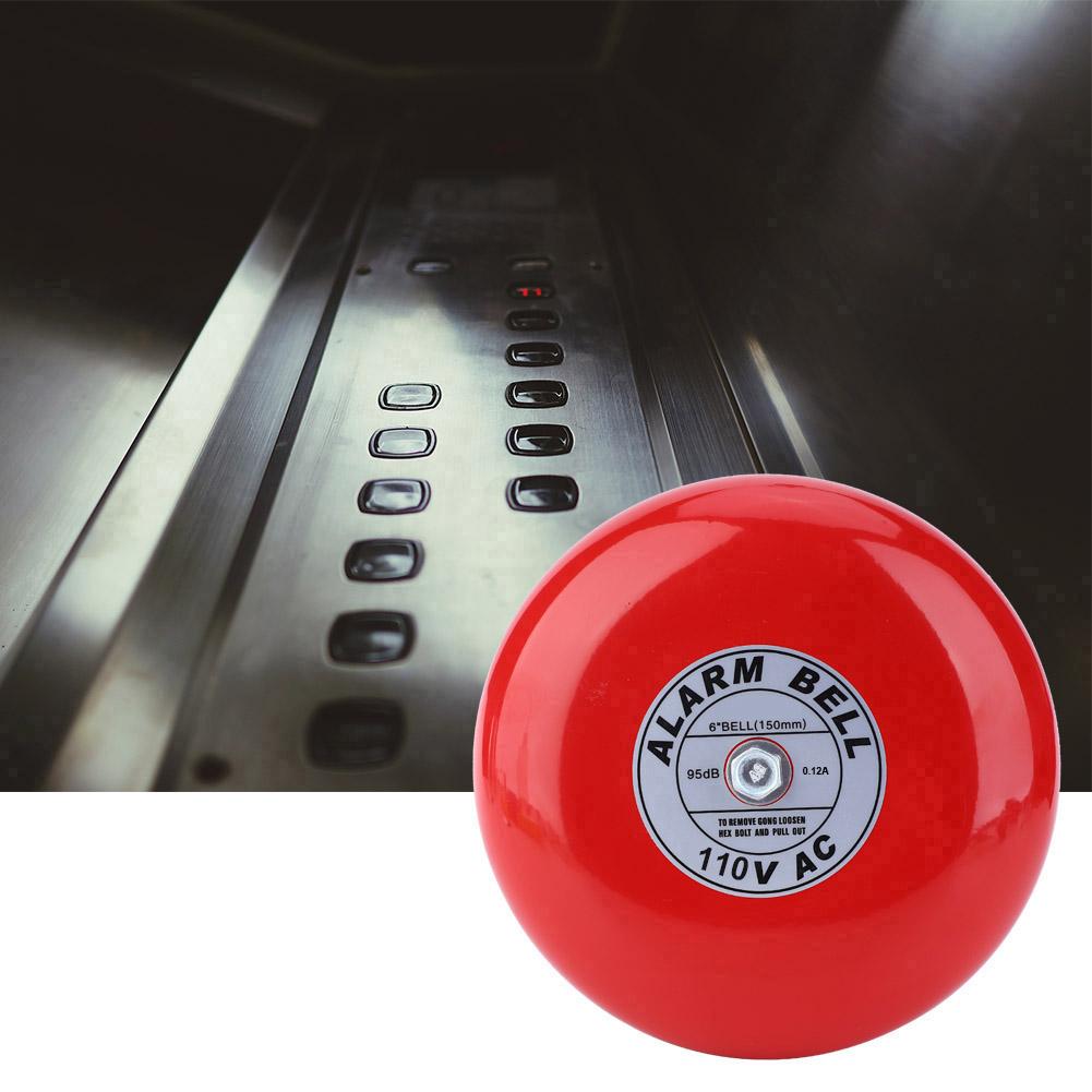 CB‑6B 95dB Campana di Allarme Elettrica Rotonda in Metallo Allarme di Sicurezza per Scuola Casa Fabbrica