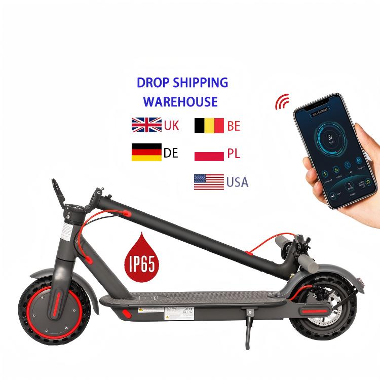 AOVOPRO 12,5KG Lehká skládací elektrická koloběžka 350W Motor 8,5 Palce Pevná pneumatika E-koloběžka pro dospělé Sklad v Německu