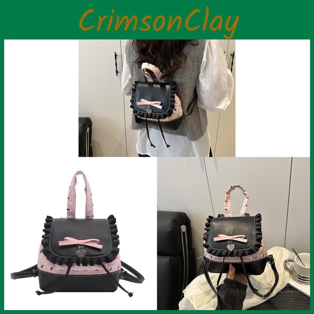 Trendy Pink Dot Pattern Backpack With Reinforced Stitching And Inner Phone Pocket For Everyday