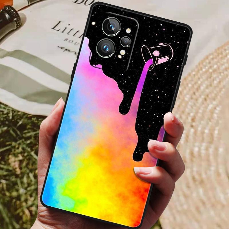 Funda para Realme GT2 Pro 5G TPU Parachoques Negro Silicona Protectora Funda para Realme GT 2 Pro Funda de Teléfono GT2 Pro 2PRO 2022 Capas