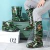 Camouflage Men's Water Shoes Water Boots High Tube Medium Tube Low Tube Wear-resistant Rubber Shoes Construction Site Kitchen Oil-proof Beef Tendon So