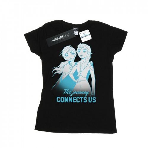 Disney Womens/Ladies Frozen 2 Elsa and Anna The Journey Connects Us Cotton T-Shirt