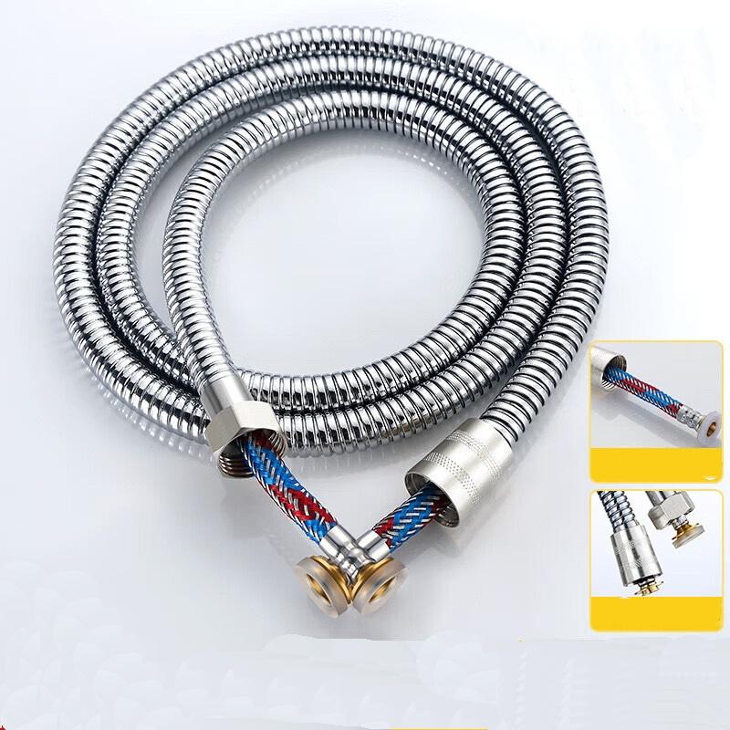 1 Piece Bathroom Accessories Shower Pipe Extension Soft Stainless Steel Braided Inner Tube 1.5/2M Long Flexible Shower Hose