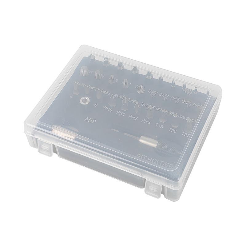 33-Piece Plastic Box Screw Extractor S2 Stripped Screw Remover Drill Bit Set